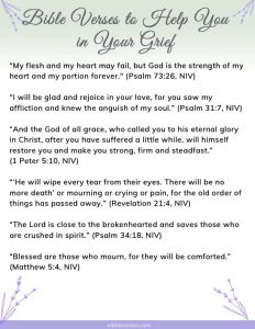 Bible Verses to Help You in Your Grief