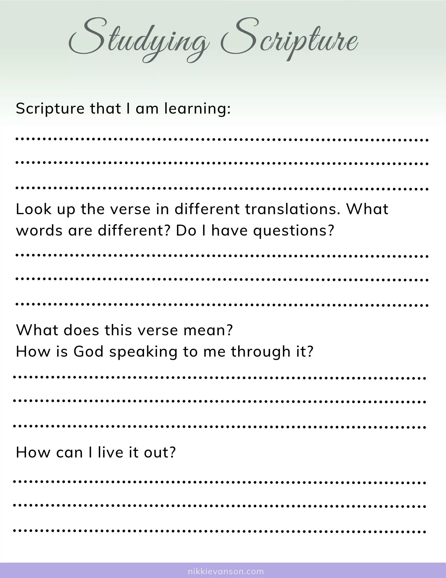 Studying scripture resource