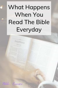 What Happens When you Read the Bible