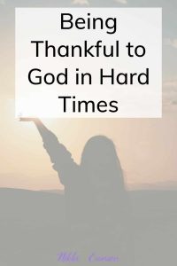 Being Thankful to God