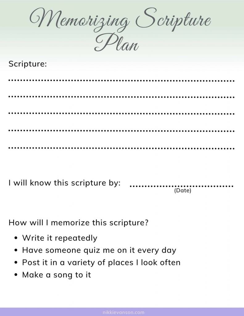Scripture Memory Plan Memorizing Scripture When You Feel Weak - Nikki Evanson